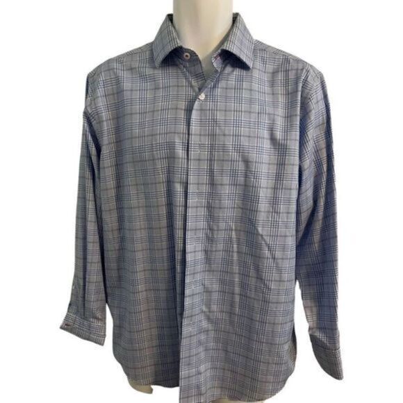 Lorenzo Uomo Other - Lorenzo Uomo Blue Plaid Dress Shirt. Size 16
